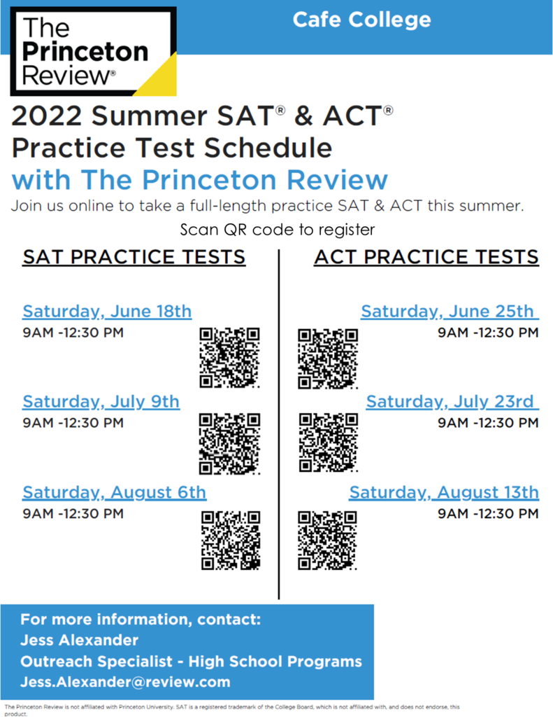 SAT ACT Summer 2022